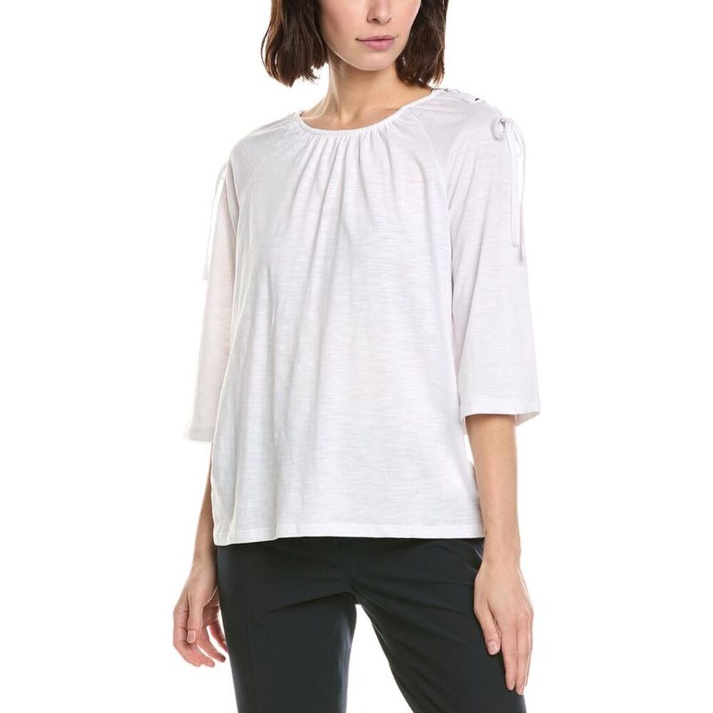 Stella Parker Womens  Emily Raglan Top, White